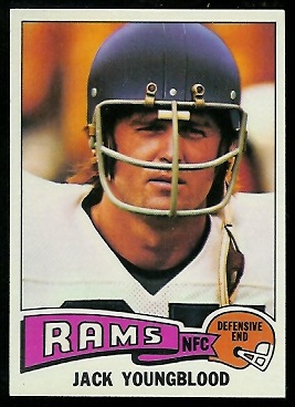 Jack Youngblood 1975 Topps football card