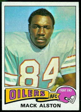 Mack Alston 1975 Topps football card