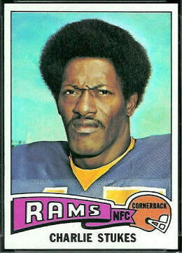 Charlie Stukes 1975 Topps football card