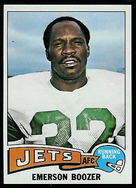 Emerson Boozer 1975 Topps football card Emerson Boozer 1975 Topps football card