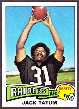 Jack Tatum 1975 Topps football card