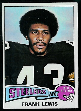 Frank Lewis 1975 Topps football card