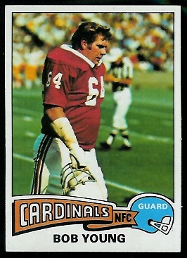 Bob Young 1975 Topps football card