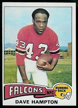 Dave Hampton 1975 Topps football card