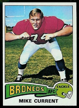 Mike Current 1975 Topps football card