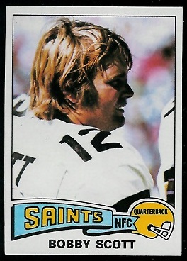 Bobby Scott 1975 Topps football card