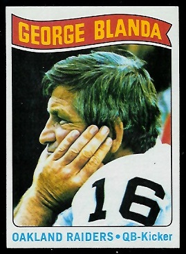 George Blanda 1975 Topps football card
