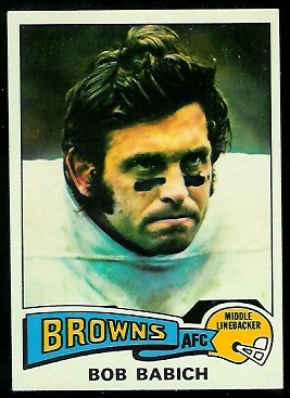 Bob Babich 1975 Topps football card