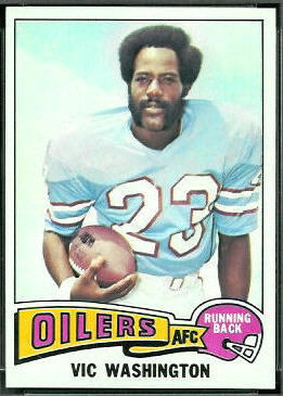 Vic Washington 1975 Topps football card