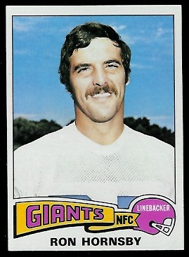 Ron Hornsby 1975 Topps football card