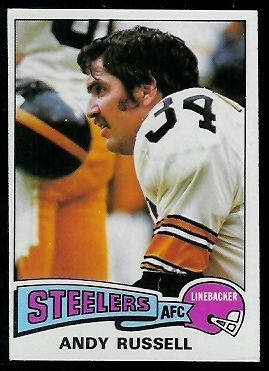Andy Russell 1975 Topps football card