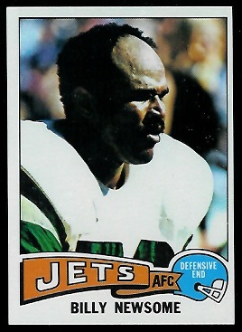 Billy Newsome 1975 Topps football card