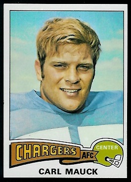 Carl Mauck 1975 Topps football card