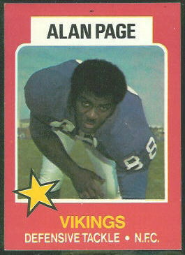 Alan Page 1975 Wonder Bread football card