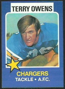 Terry Owens 1975 Wonder Bread football card