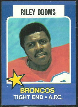 Riley Odoms 1975 Wonder Bread football card Riley Odoms 1975 Wonder Bread football card