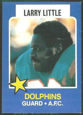 Larry Little 1975 Wonder Bread football card