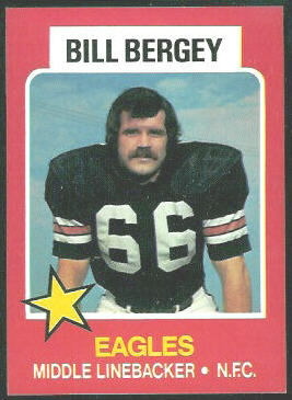 Bill Bergey 1975 Wonder Bread football card