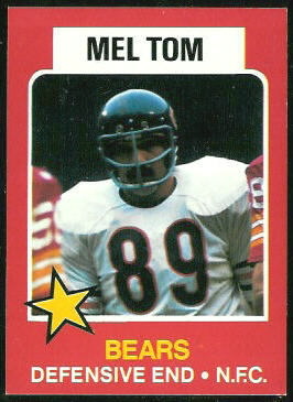 Mel Tom 1975 Wonder Bread football card