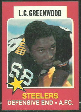 L.C. Greenwood 1975 Wonder Bread football card