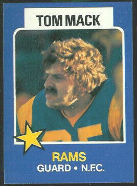 Tom Mack 1975 Wonder Bread football card