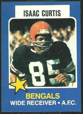 Isaac Curtis 1975 Wonder Bread football card Isaac Curtis 1975 Wonder Bread football card