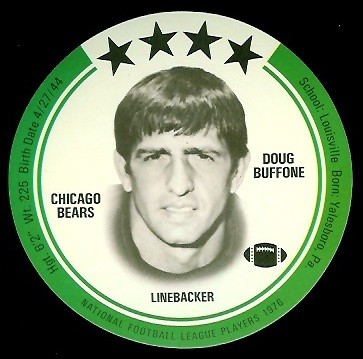 Doug Buffone 1976 Buckmans Discs football card