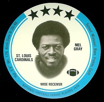 Mel Gray 1976 Buckmans Discs football card