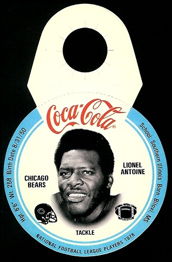 Lionel Antoine 1976 Coke Bears Discs football card