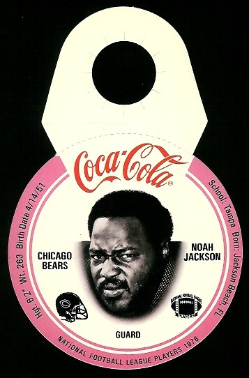 Noah Jackson 1976 Coke Bears Discs football card