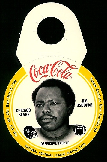 Jim Osborne 1976 Coke Bears Discs football card