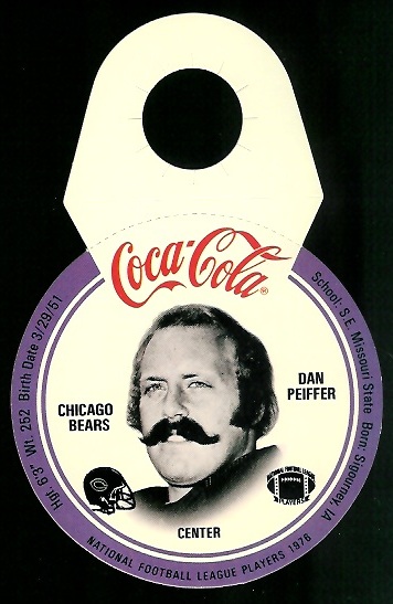 Dan Peiffer 1976 Coke Bears Discs football card