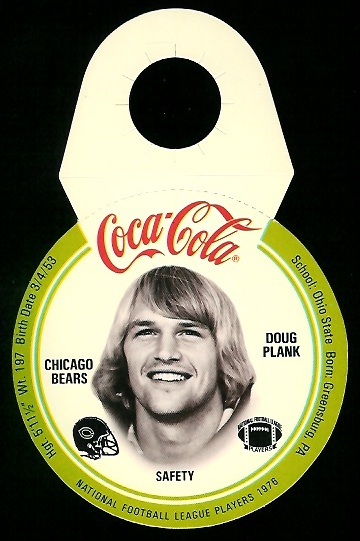 Doug Plank 1976 Coke Bears Discs football card