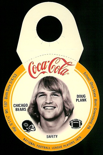 Doug Plank 1976 Coke Bears Discs football card