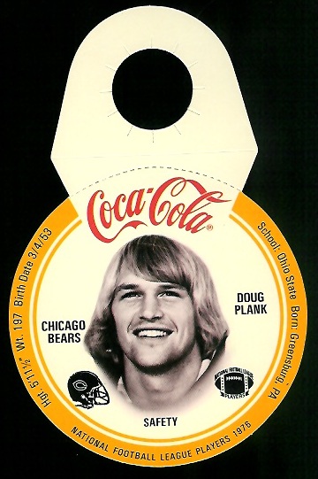 Doug Plank 1976 Coke Bears Discs football card