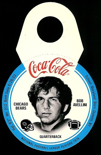 Bob Avellini 1976 Coke Bears Discs football card