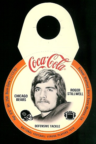 Roger Stillwell 1976 Coke Bears Discs football card