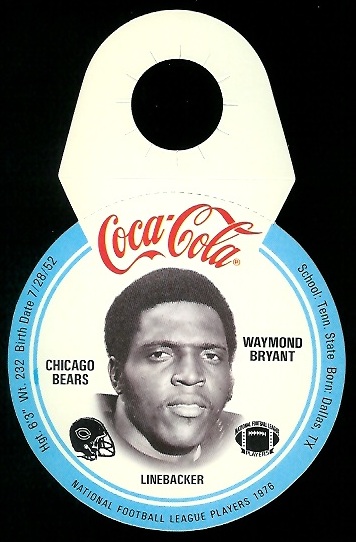 Waymond Bryant 1976 Coke Bears Discs football card