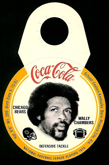 Wally Chambers 1976 Coke Bears Discs football card