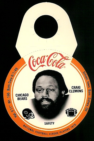 Craig Clemons 1976 Coke Bears Discs football card Craig Clemons 1976 Coke Bears Discs football card