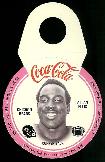 Allan Ellis 1976 Coke Bears Discs football card