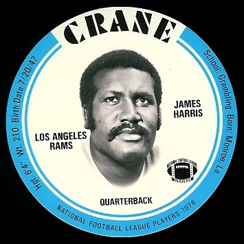 James Harris 1976 Crane Discs football card