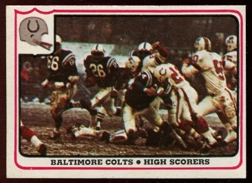 Baltimore Colts - High Scorers 1976 Fleer Team Action football card