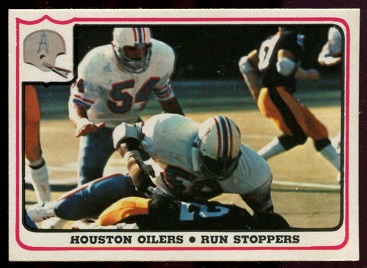 Houston Oilers - Run Stoppers 1976 Fleer Team Action football card