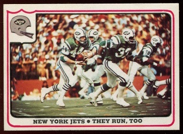 New York Jets - They Run, Too 1976 Fleer Team Action football card