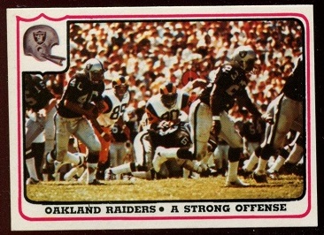 Oakland Raiders - A Strong Offense 1976 Fleer Team Action football card