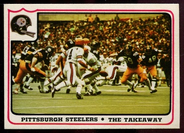 Pittsburgh Steelers - The Takeaway 1976 Fleer Team Action football card