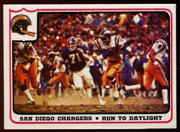 San Diego Chargers - Run to Daylight 1976 Fleer Team Action football card