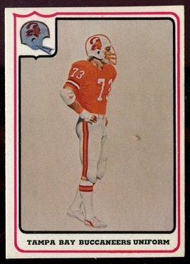 Tampa Bay Buccaneers Uniform 1976 Fleer Team Action football card