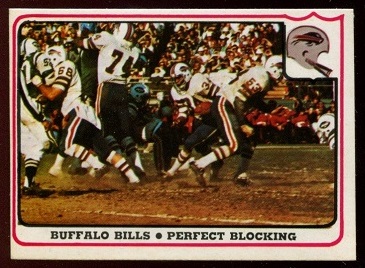 Buffalo Bills - Perfect Blocking 1976 Fleer Team Action football card